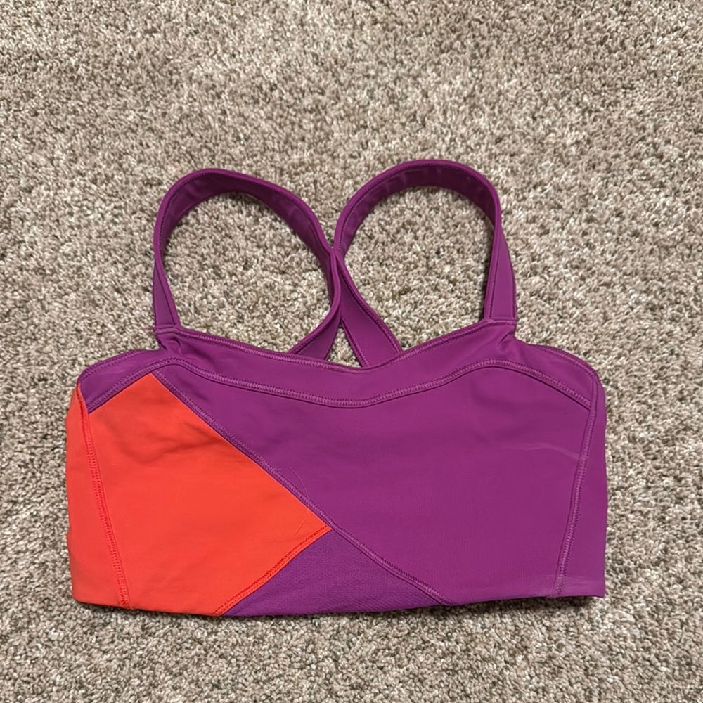 Purple and Orange Sports Bra